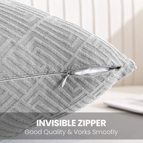 MIULEE Set van 4 Kussenhoezen van Fluweel, Decoratief, Bank, Kussensloop, Superglad, Zacht, Woondecoratie, Woonkamer, Slaapkamer, Bank, 45 x 45 cm, Vierkant, Blauw Serie