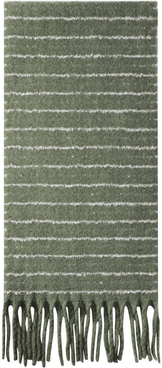 Daily Stripe Sjaal | Donkergroen | 100% Polyester | Zacht | Herfst | Winter