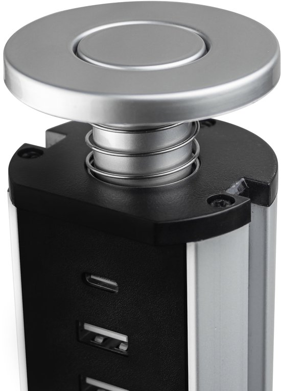 Multi Stopcontact Emuca Vertikal Afneembaar multi-stopcontact Vertikal, 3 Schuko stekkers ...