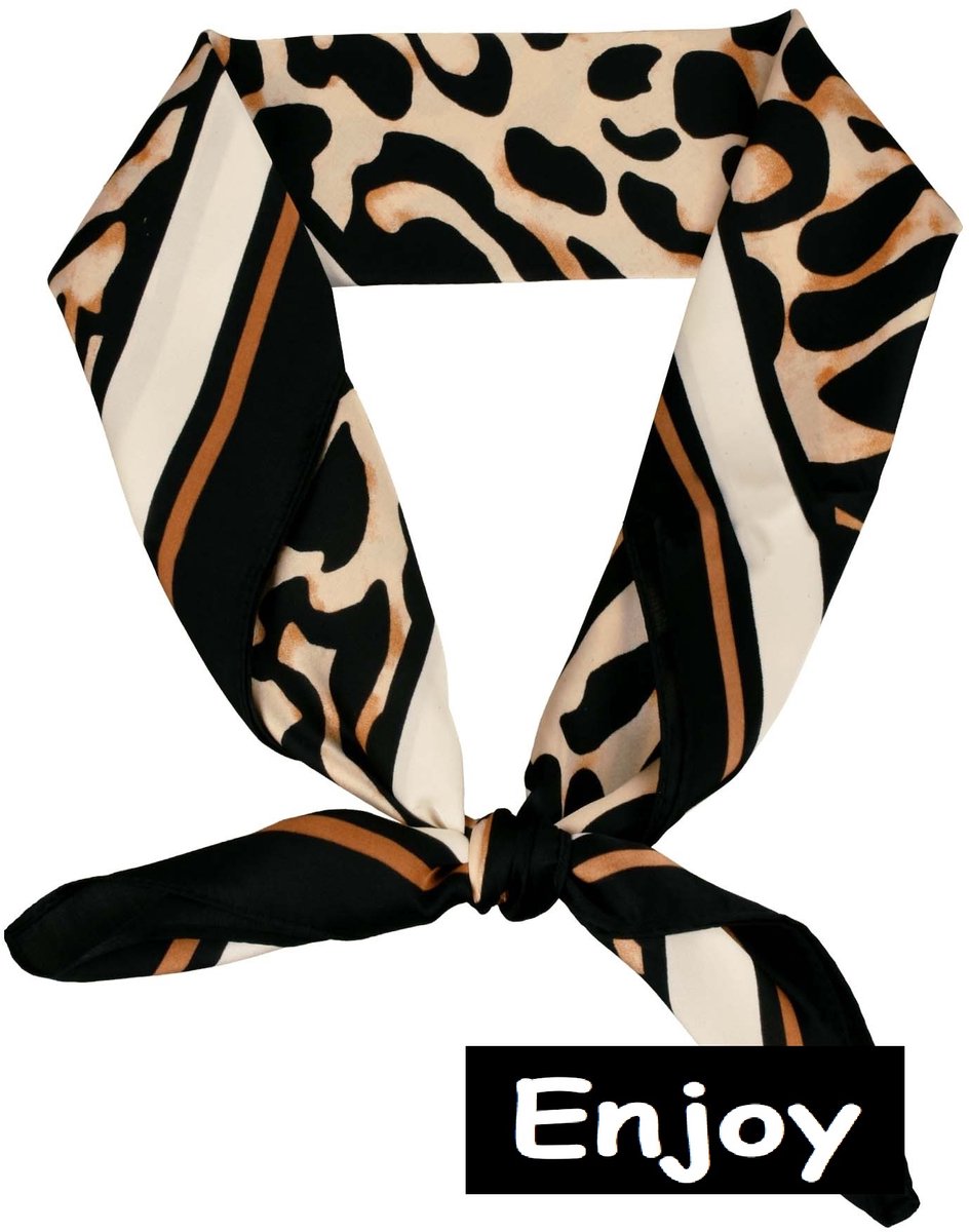 sjaaltje - tijgerprint- vierkant 70 bij 70cm -hals sjaaltje -nieuw -trendy- Bandana