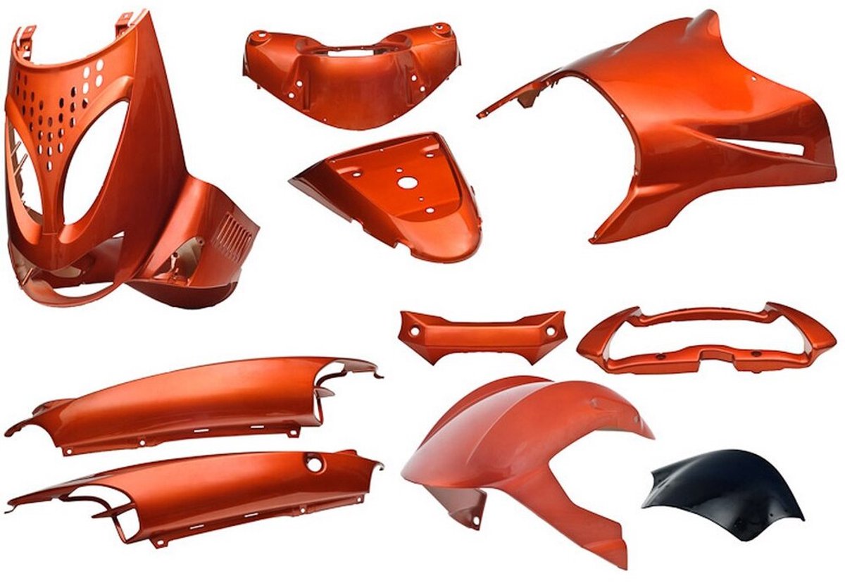 11-delige Edge fairing set voor Aprilia SR modellen bouwjaar 1997-2004 - metallic oranje