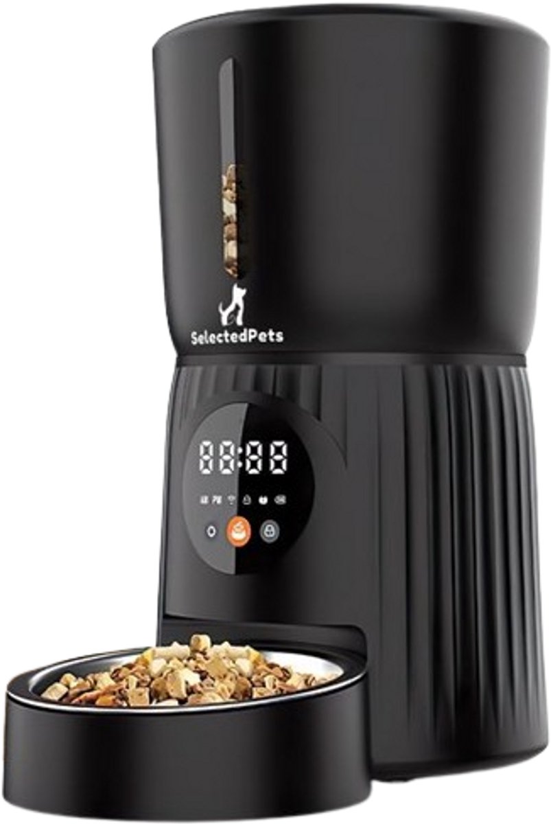 SelectedPets Automatische Voerbak 4L Wifi Zwart