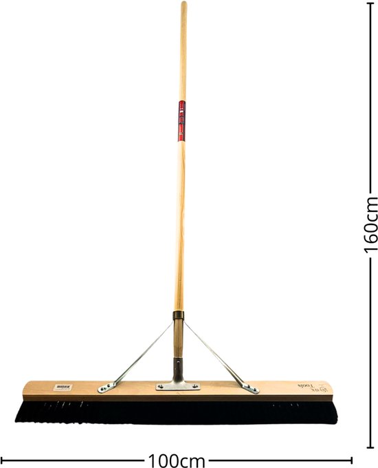 Synx Tools bezem Zaalveger 100cm Paardenhaar - Zachte bezem - Kamerveger - Bezemsteel - Veger schoonmaken - Bezems Binnen - Bezem zacht met Steel 150 cm van Synx Tools — afbeelding 5