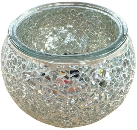 Geurkaarsenhouder - mozaïek glas - handgemaakt - romantisch