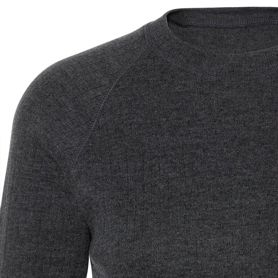 Heat Essentials - Thermo Ondergoed Dames - Thermoshirt Dames - Antraciet - M - Thermokleding Dames - Thermo Shirt Dames Lange Mouw