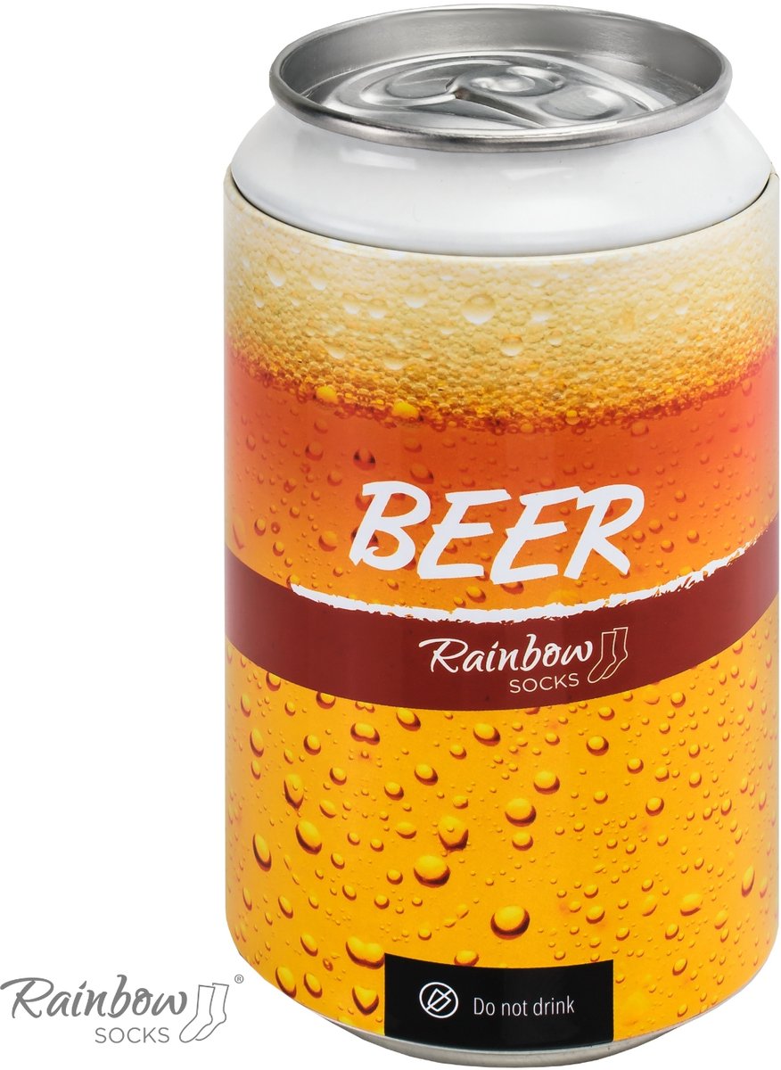 Rainbow Socks - Bierblik Sokken - Grappig Geschenk - Biervorm - Katoen