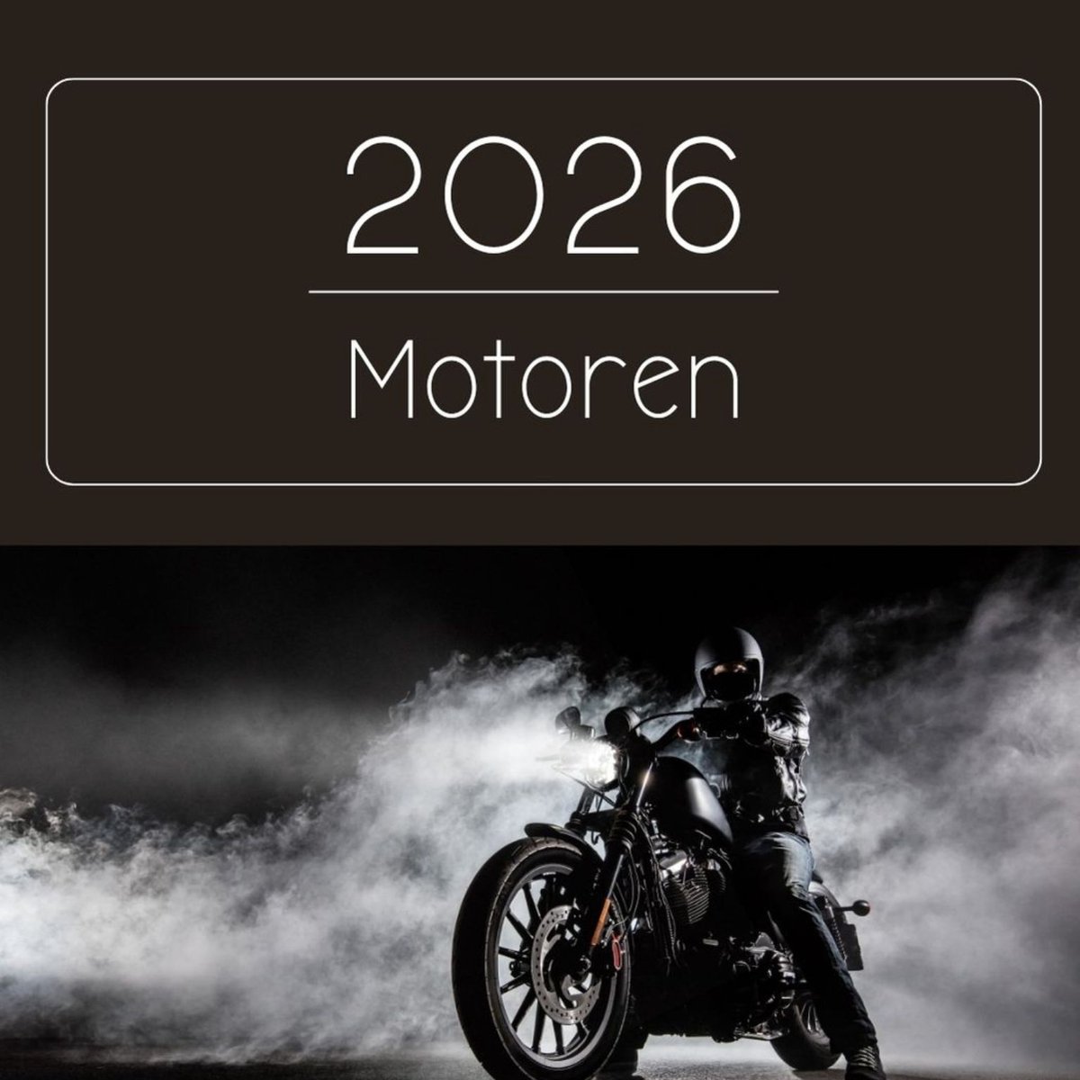 Maandkalender 2026 - Omslagkalender / verjaardagen kalender - 29 x 29 cm - Motoren