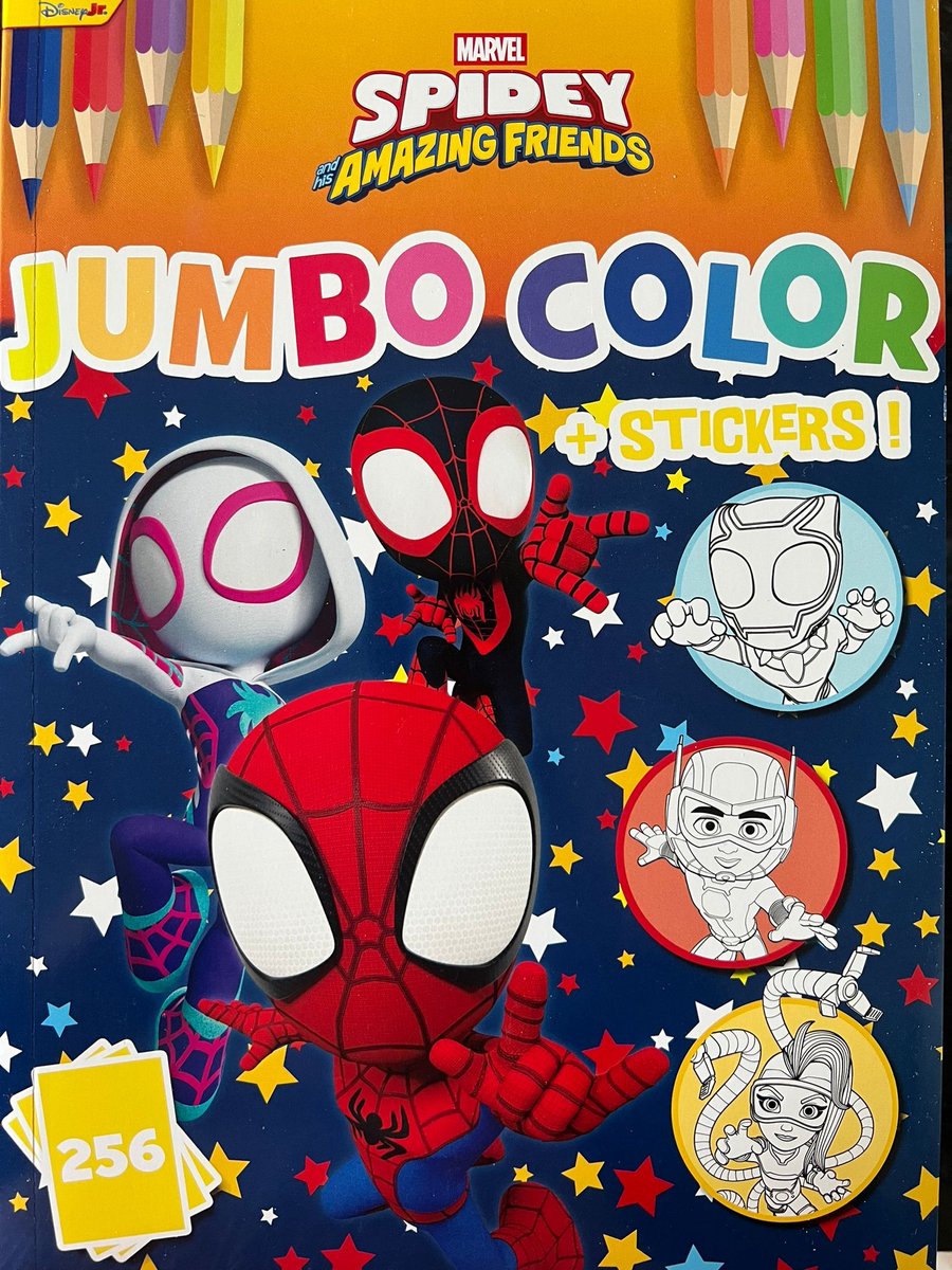 Kleurboek XXL Spider-Man en friends - 256 Pagina's inclusief Stickers - Mega Kleurboek marvel- Tekenen & Kleuren - Kleurboek / Tekenboek - Cadeau voor Jongens en Meisjes - XL Kleurboek - Stickerboek - Creativiteit - Hoge Kwaliteit - Extra dik