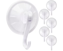 Zuighaak 5,5 cm 6 stuks - Zuighaken - Zuignap - Haak - Handdoekhaak