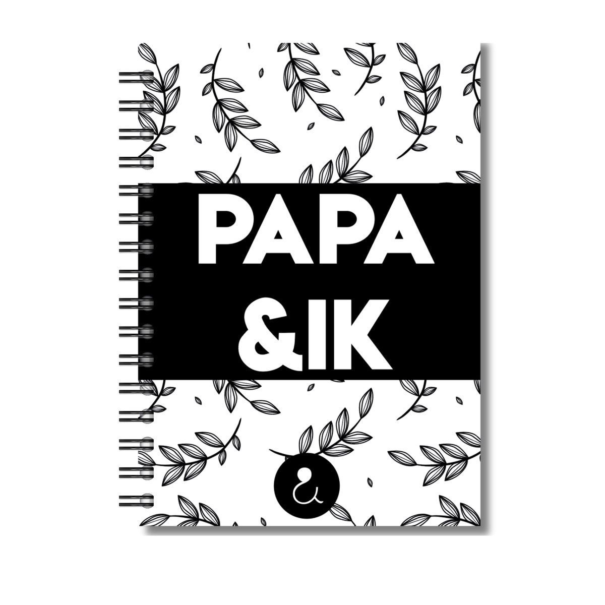 Invulboek Papa & Ik | Herinneringenboek Vader & Kind | Botanical Zwart