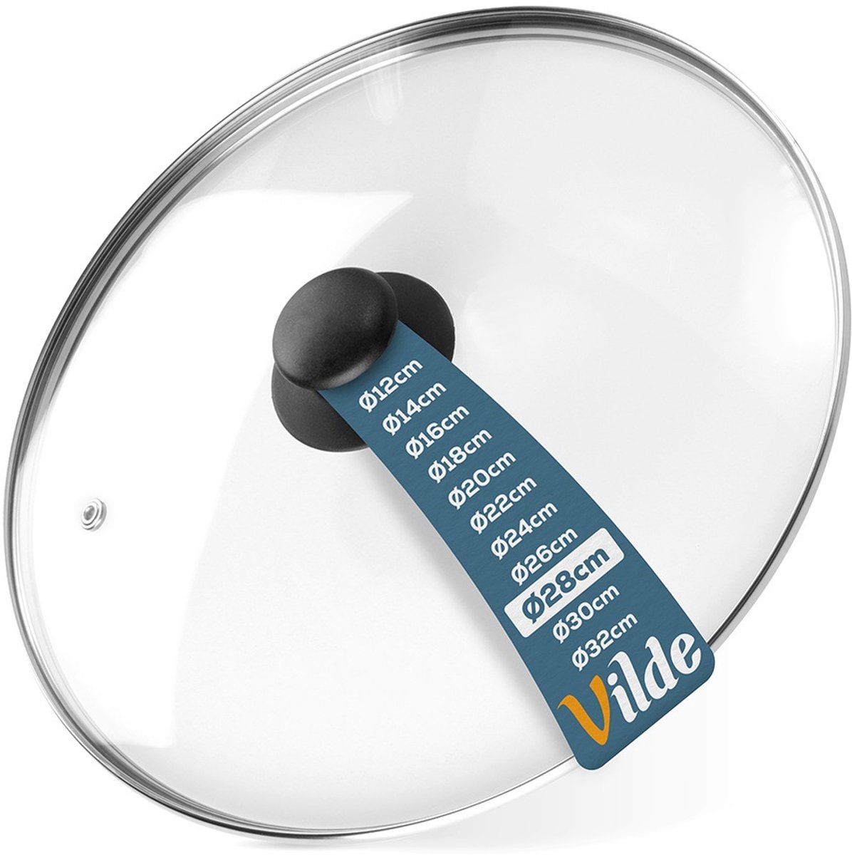 Deksel Glas Hittebestendig 28 cm - Pannendeksel - Pandeksel - Potdeksel
