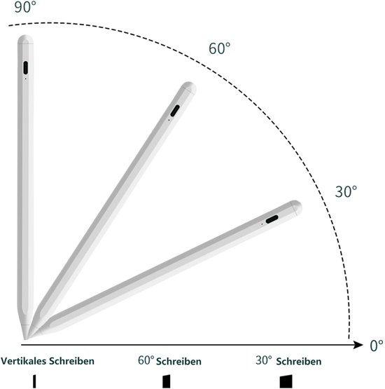STILVORA Styluspennen - Bluetooth Stylus Pen Voor Schetsen En Schrijven, Apple Pencil Alternatief Met Vervangbare Tip, Oplaadbaar - ABS, Wit — afbeelding 4
