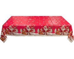 Plastic Tafelkleed Kerst - Herbruikbaar & Waterdicht - 137x183 cm - Tafelzeil Kerstmis thema