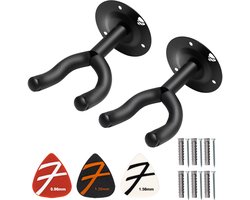 Finesse Gitaar Muurbeugel - 2-Pack - met Plectrums - Wandbeugel - Gitaarstandaard