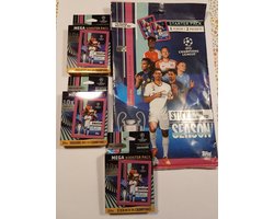 topps Champions League 2023/2024 starterset + 3X mega booster pack ( 250 stickers totaal) Voordeelpakket