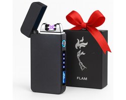 Stormaansteker - Elektrische Plasma Aansteker Het ideale Cadeau voor Mannen - Tieners - Jongens - Vuurwerk - Flam - In Cadeauverpakking - Zwart