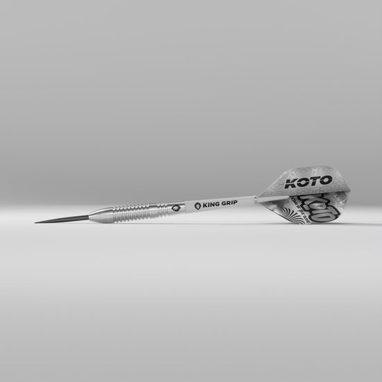 KOTO - Sting Silver Bomb - 90% Tungsten - Dartpijlen - 23 Gram - Zilver - Steeldarts van KOTO — afbeelding 5