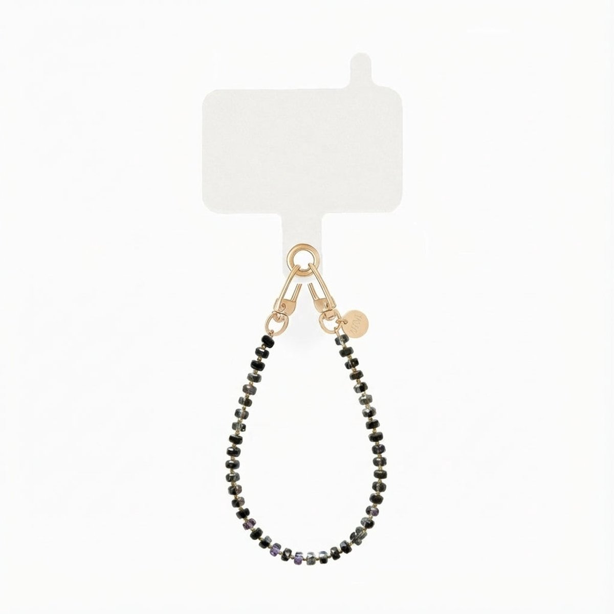 xoxo Wildhearts Telefoonkoord met clip - Crystal Cord (Zwart) - Kort koord voor telefoon - Phone cord met koord clip - Kristallen Telefoonketting - geschikt voor iPhone / Samsung - Zwart