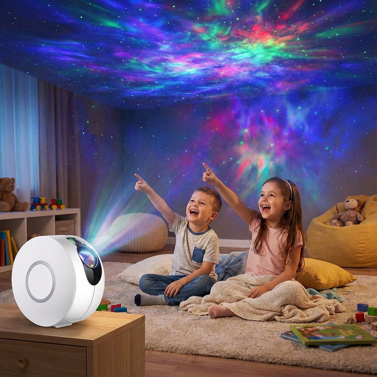 Astronaut Galaxy-projector, sterrenprojector met nachtlampje