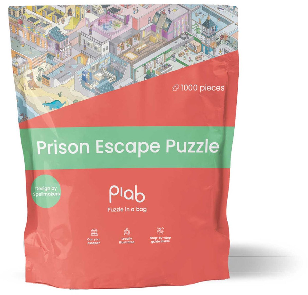 Puzzle in a Bag - Prison Escape Puzzel 1000 Stukjes - Escape Room Puzzel voor Volwassenen - Ideaal cadeau voor puzzelaars die van een uitdaging houden