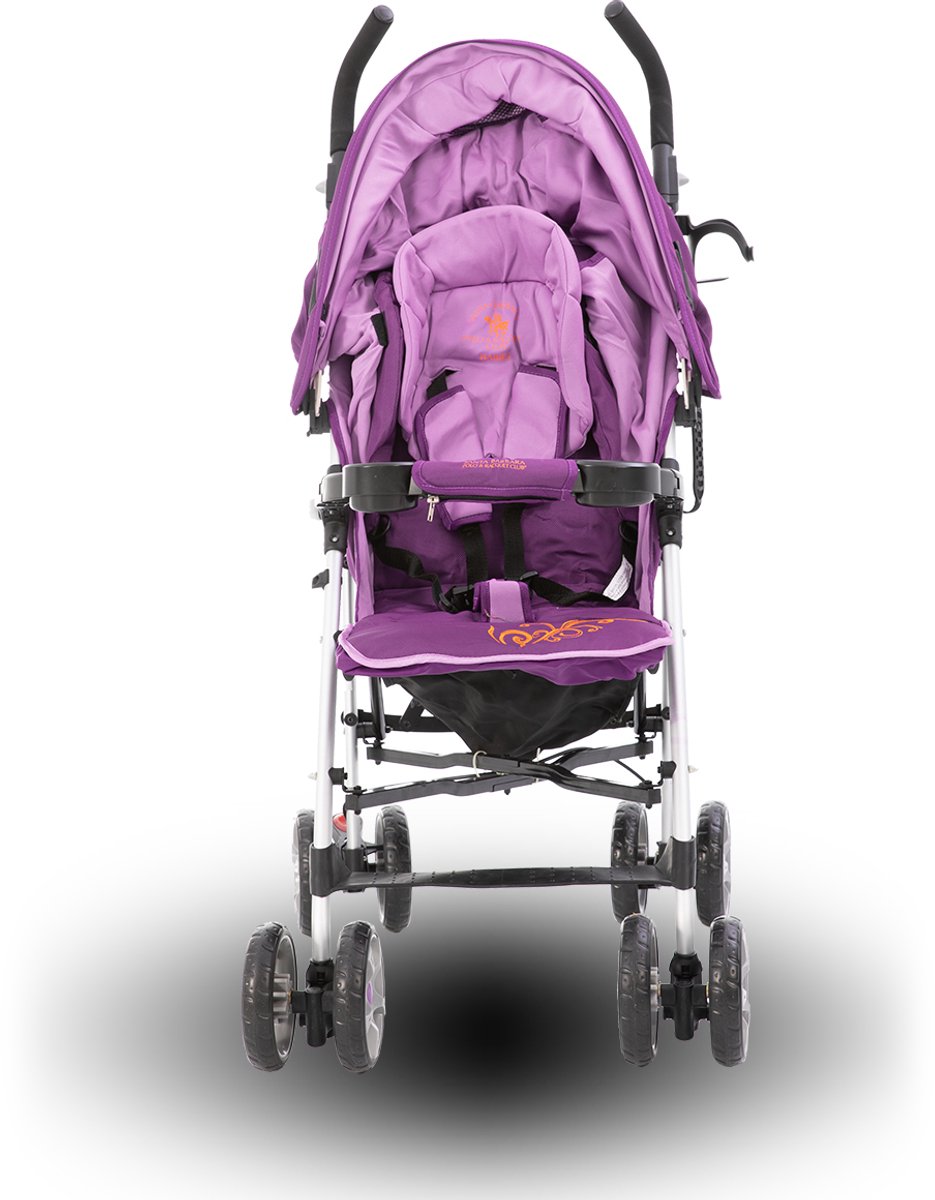 JOYSTAR Lichtgewicht Kinderwagen - Opvouwbaar - Verstelbare rugleuning in meerdere standen - Met uitklapbaar zonnescherm - Reisparaplu Kinderwagen - Rood/Bruin/Paars - Geschikt voor buitenactiviteiten in de lente