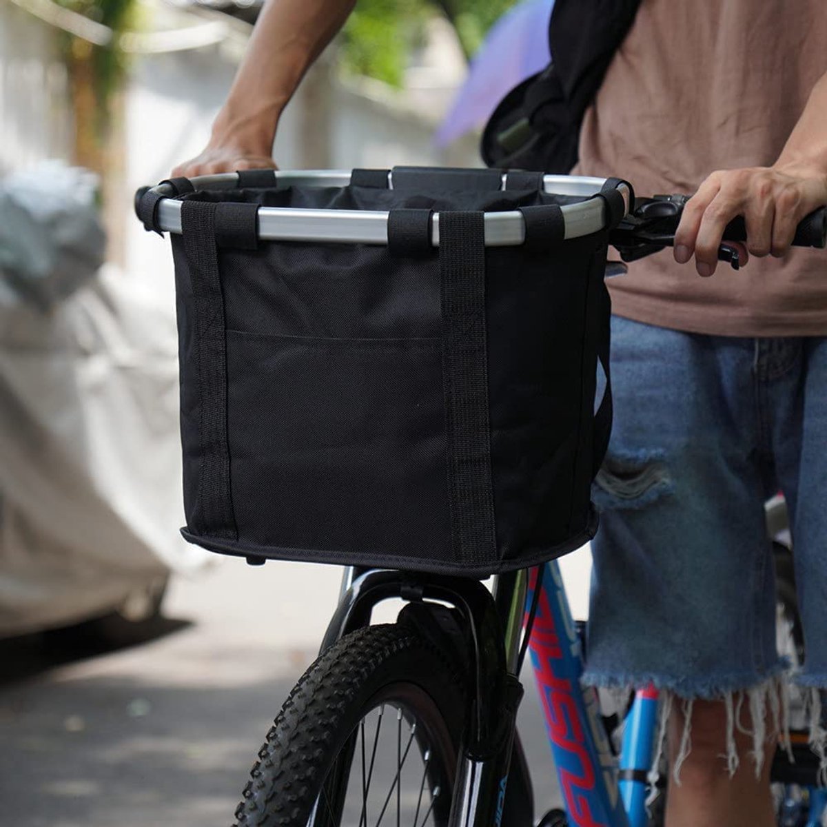 Hondenmand fiets voorop -hondenfietsmand -Fietsmand - fietstas hond -Huisdiermand - 34*26*25cm - hondenmand fiets - fietstas stuur -Fietsstuurmand - Voorop gemonteerd - Opvouwbaar - afneembaar - Geschikt voor kleine honden tot 10 kg -Zwart – foto 6