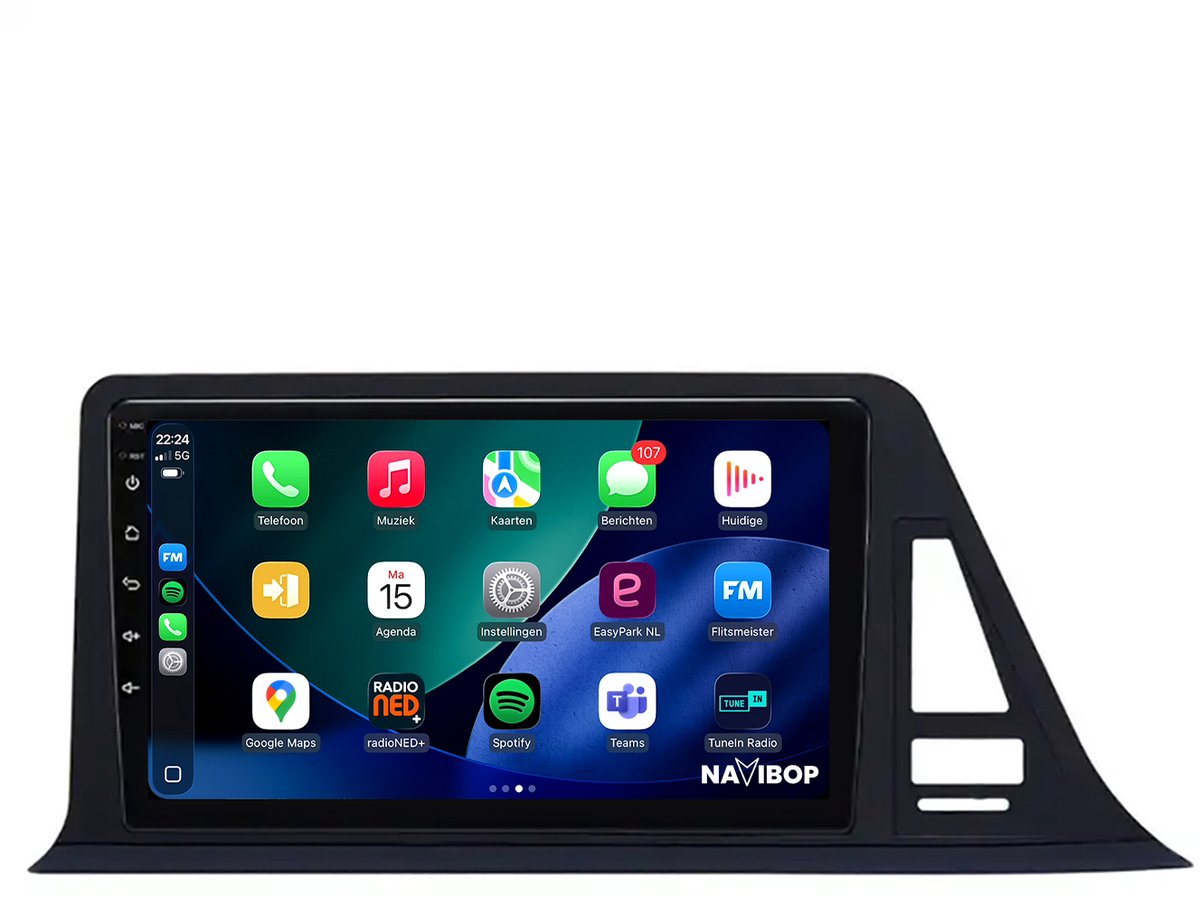 Geschikt voor Toyota CHR (2016 t/m 2020) | 9 inch Android 15.0 CarPlay autoradio | Draadloos CarPlay & Android Auto | 2GB RAM + 32GB | Externe microfoon | Bluetooth & WiFi | NAVIBOP NB-1456 | Bouwjaar 2016 t/m 2020