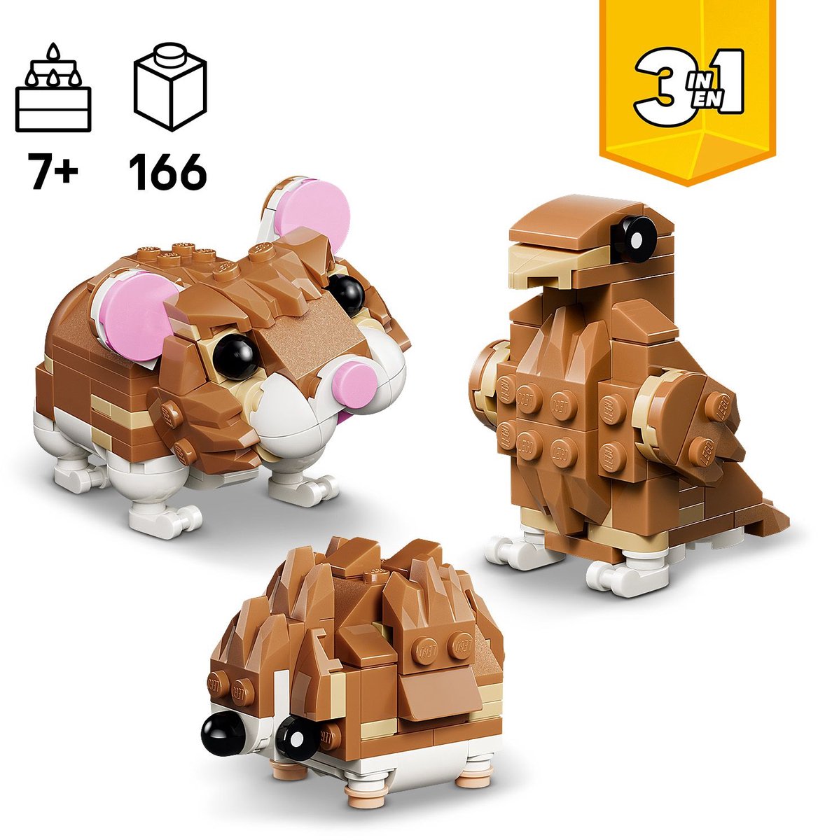 LEGO® Creator 3in1 Schattige Hamster met Bloem - 31376 — afbeelding 7
