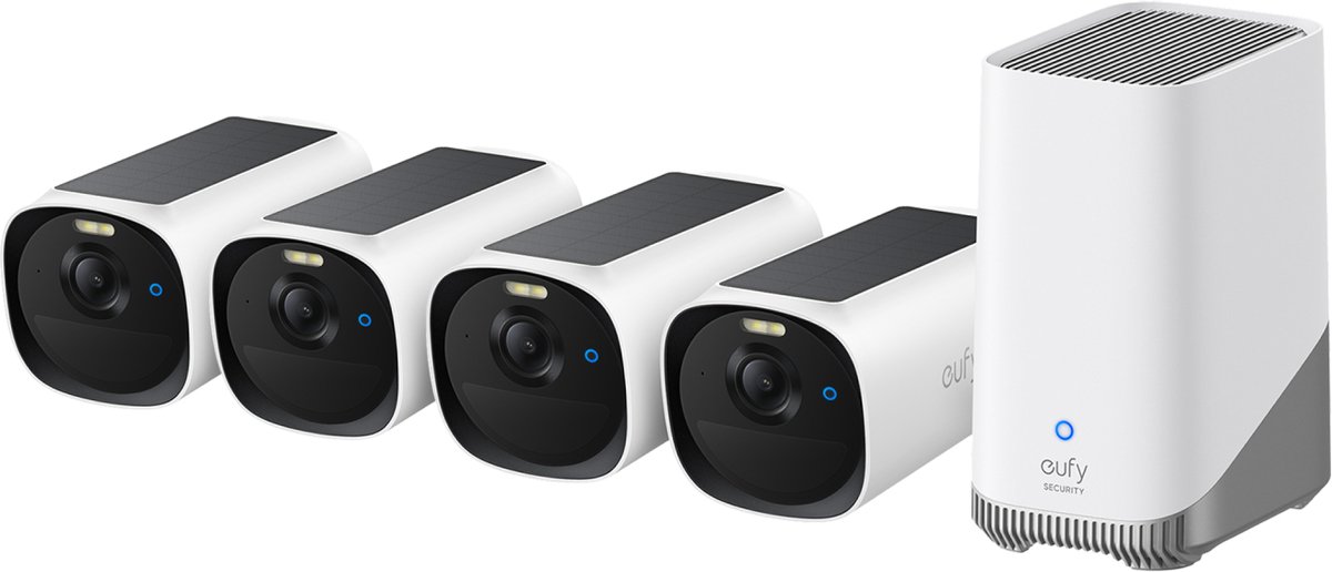 Eufy eufyCam E40 Beveiligingscamera Set met 4 Camera's en HomeBase - ANKER TECHNOLOGY (UK) LTD - €419,00
