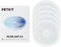 PETKIT doos met waterfilters en vijf witte, ronde filters met centraal gat.