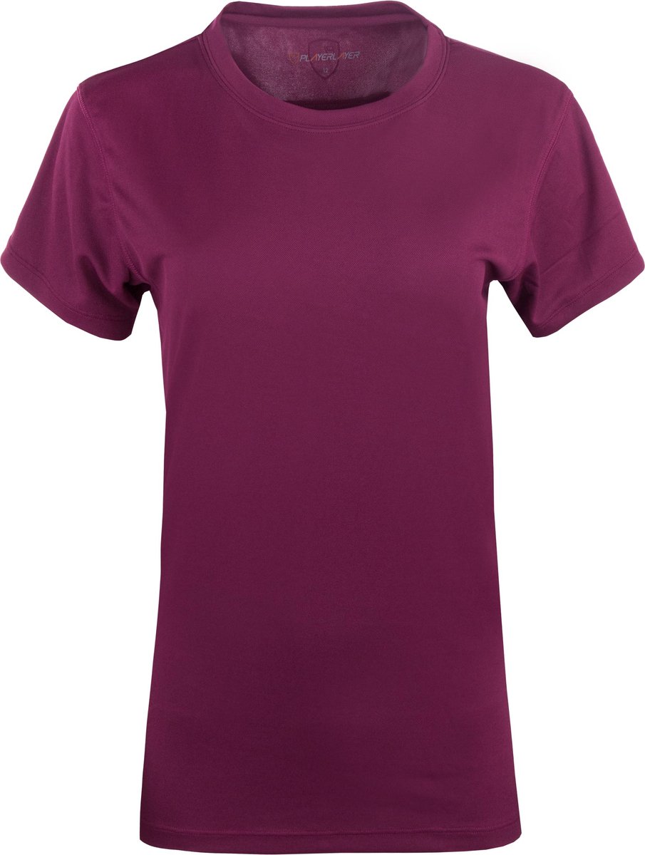 Playerlayer Victory-T-shirt voor dames, kastanjebruin bordeauxrood - M