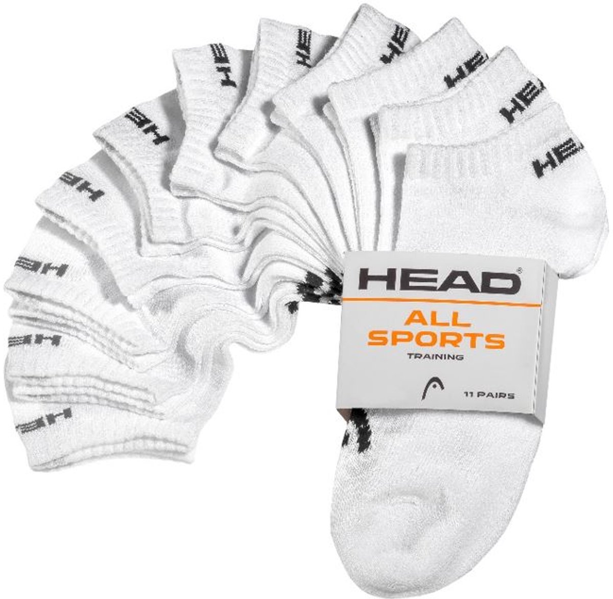 Head Elements Sneaker Sokken 11-pack 39-42 35/38 Wit