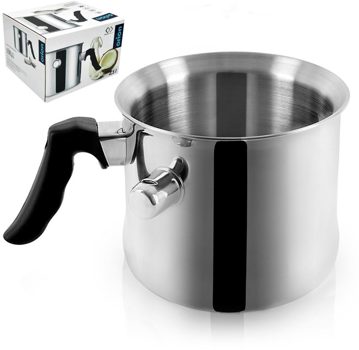 Orion - Melkkoker - 2,5L - Roestvrijstaal - Watermantel