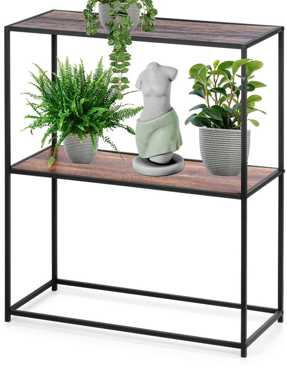 Trends4You - Metalen Regaal - Zwart - 70x30,5x85 cm - MDF Planken