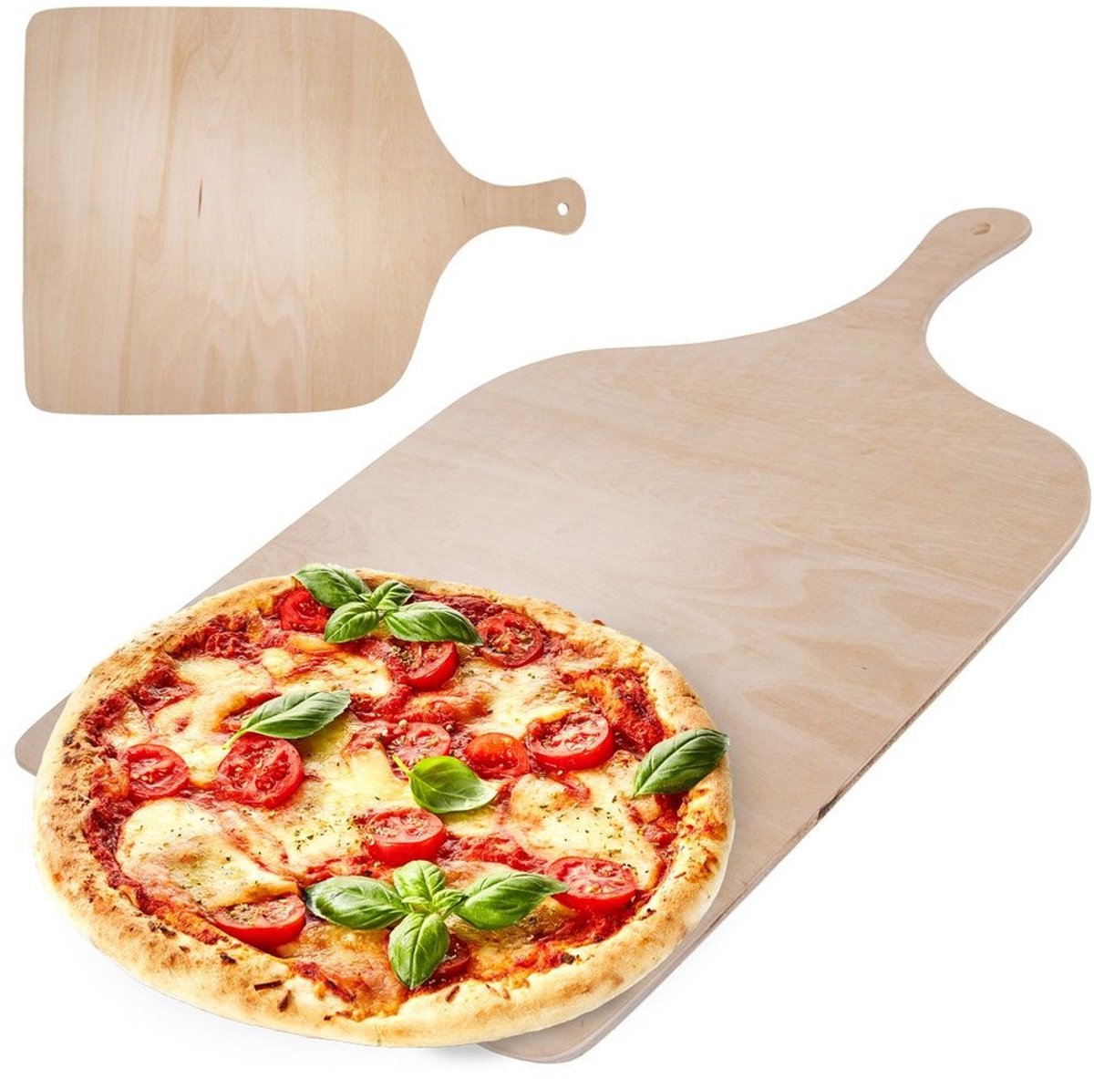 Orion - Houten Pizzaschep - 41,5x29,5 cm - Lichtgewicht - Praktische Handgreep