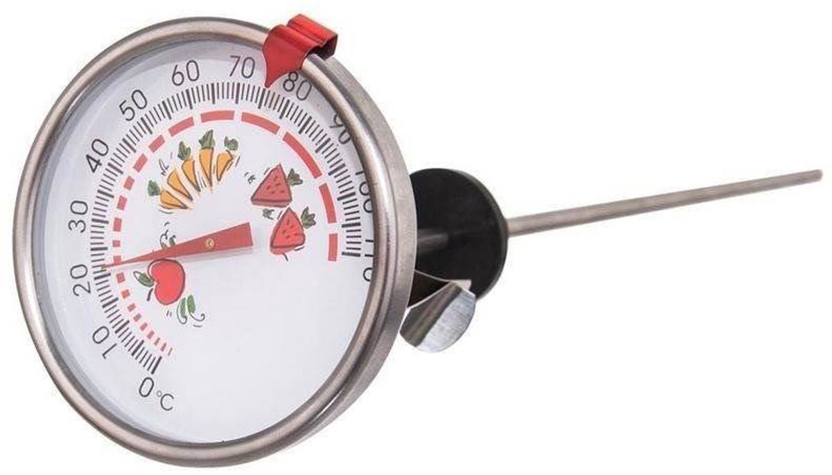 Orion - Stalen Inmaakthermometer - 28 cm - Weer- en Hittebestendig - Met Sondes