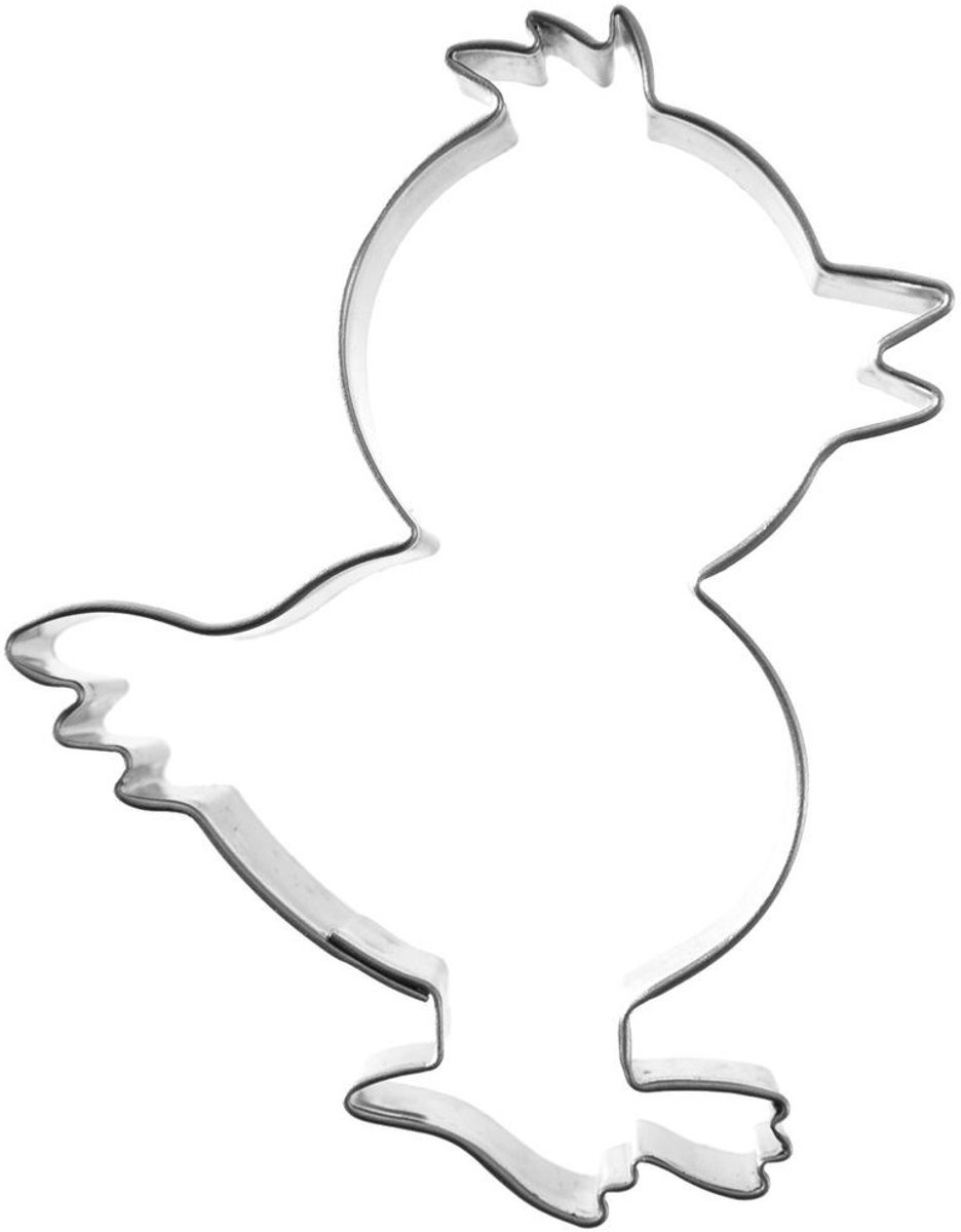 Orion - Roestvrijstalen Koekjesvorm - Kuikentje - 7cm - Zilver