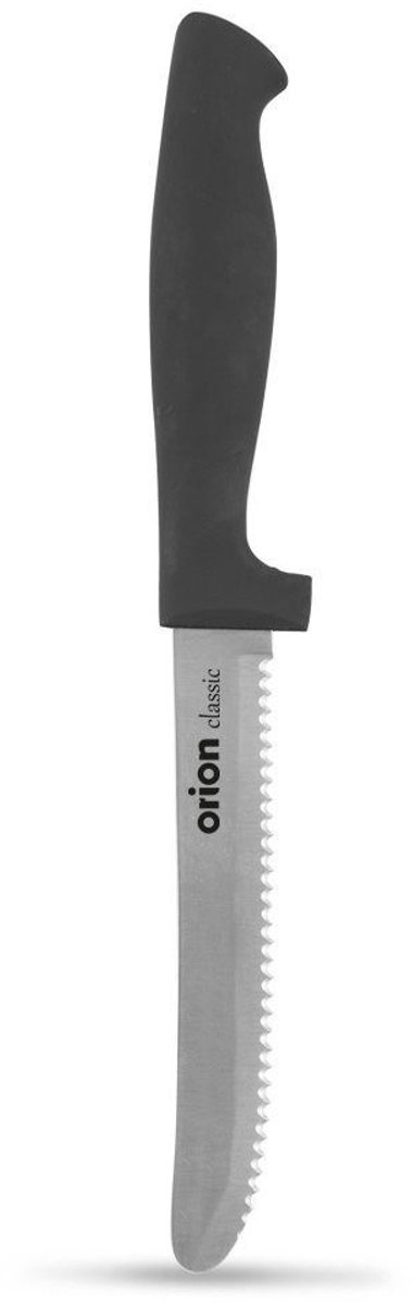 Orion Classic - Stalen Getand Mes - 21,5 cm - Zwart Handvat