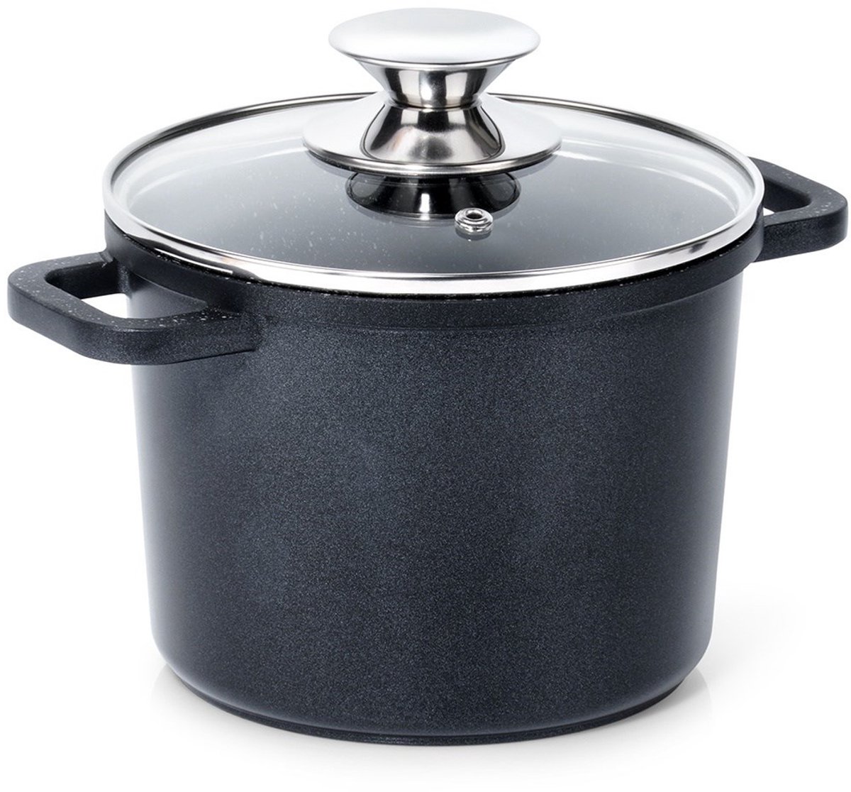 Orion Grande Serie - Granieten Pan - 17 cm - 2L - Aluminium - Glazen Deksel