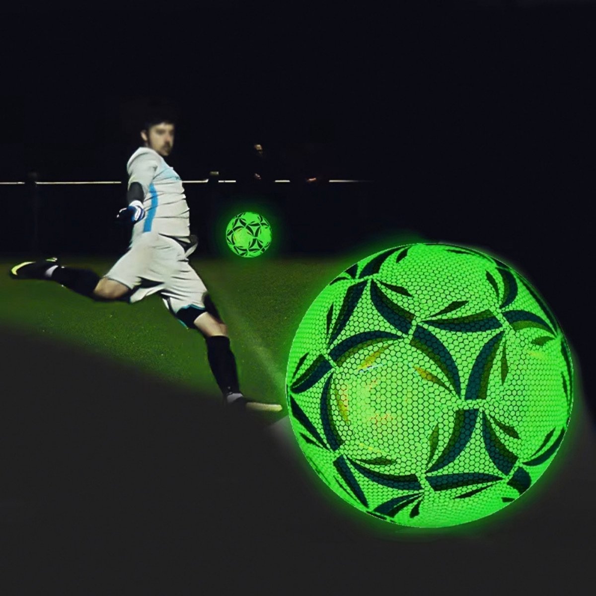 VIVE Fitness - Fluorescerende Voetbal - Lichtgevend - Geel-Limoen — cadeau in Spellen & Speelgoed - foto 6
