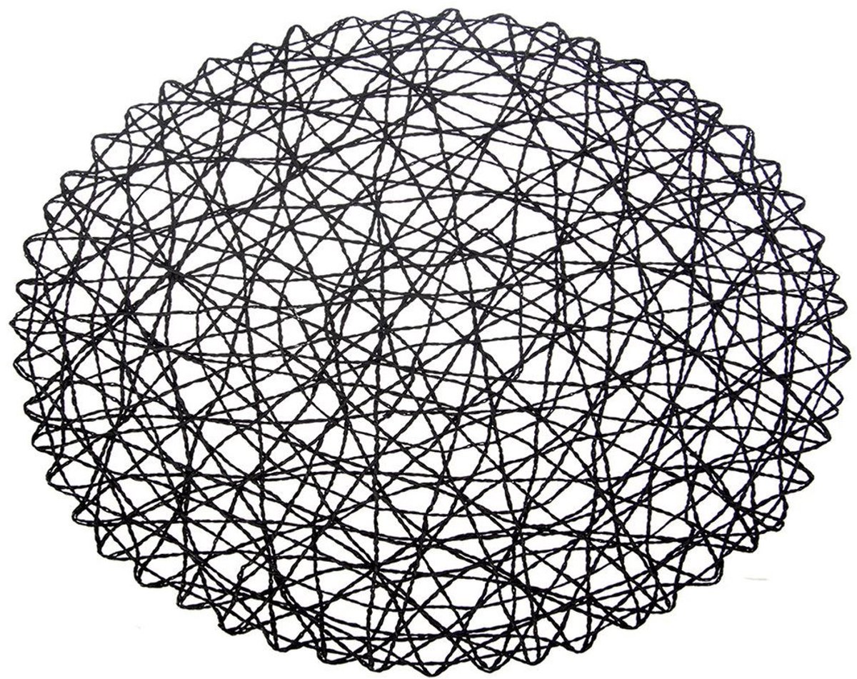 Orion - Papieren Onderzetter - Rond 35 cm - Zwart - Decoratief