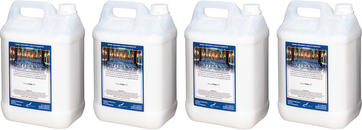 Hairconditioner Hammam Herbal 5 liter - set van 4 stuks