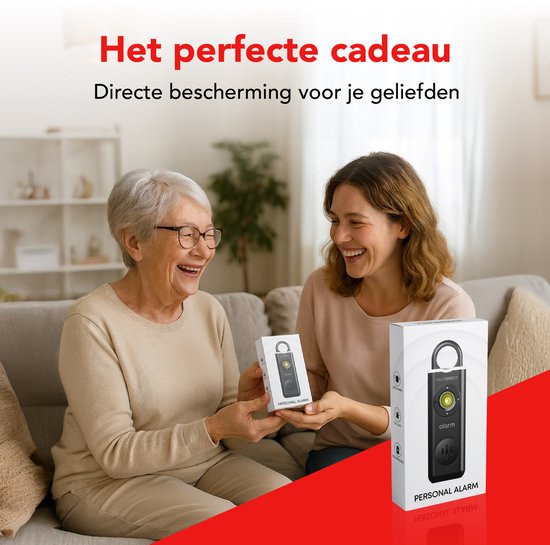 KIMO DIRECT Persoonlijk Alarm - Met Karabijnhaak - Alarm Sleutelhanger - Zelfverdediging - 130dB - Zwart