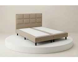 Boxspring DreamLux - 180x220 Zonder matras - Beige 8 Vaks - BalBedden
