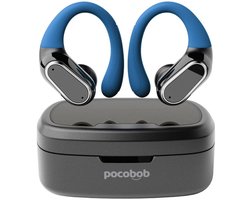 pocobob SP - draadloze sport oordopjes - Zwart - hardloop oortjes met oorboog achter oor -bluetooth oordopjes hardlopen