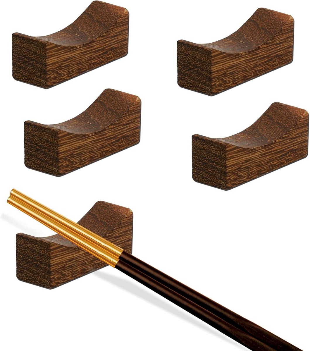 5 stuks houten chopstick houders voor thuis, restaurant en feest