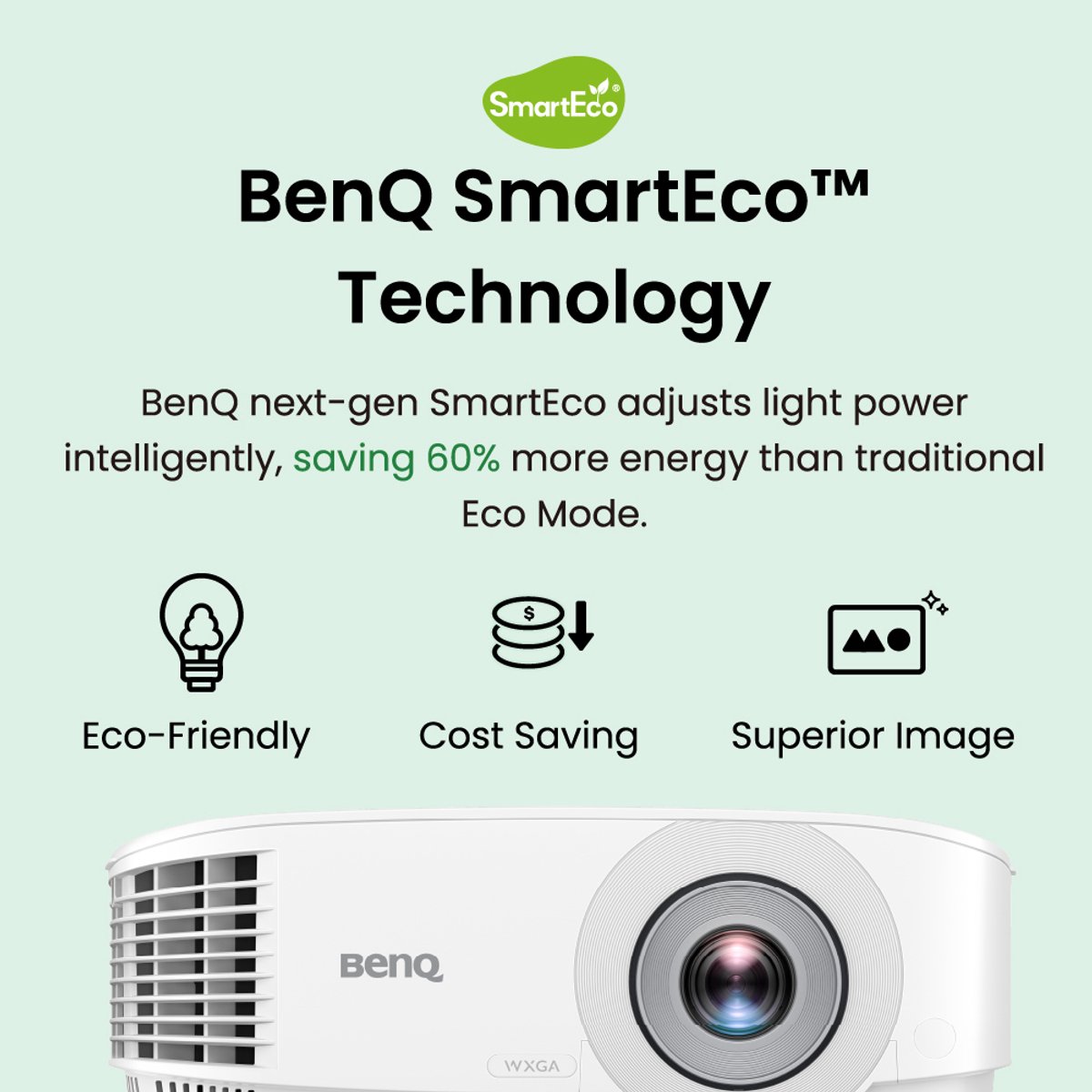 BenQ Beamer MW560C - Projector - DLP WXGA 1280x800 - 3D Projecties thumbnail 3
