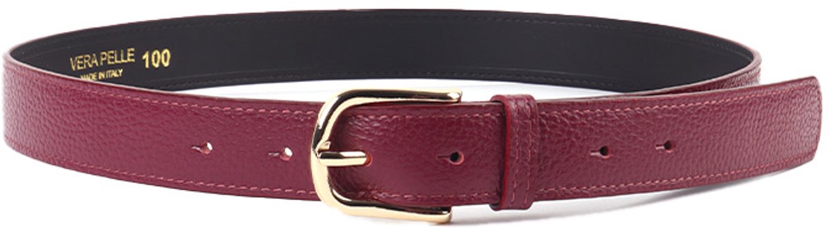 Giuliano Lederen riem - Bordeaux - Made in Italy - Leer
