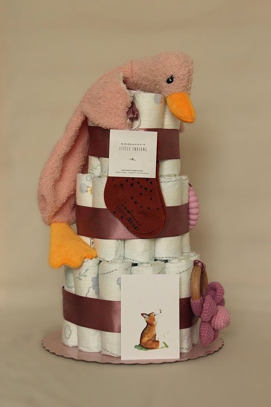 Luiertaart - Roze - geboorte - meisje - kraamcadeau - babyshower - baby - it's a girl van Pampers — afbeelding 3