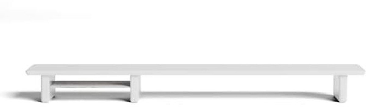 Grote Bureau Plank Dual Monitor Stand Organizer - Houten Bureau Setup - 116cm